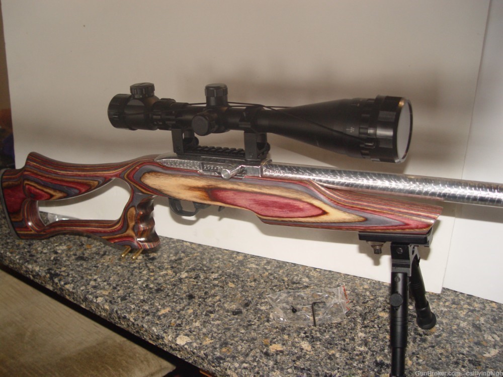 RUGER 10/22 CUSTOM JEWELED BY CNH JEWELING THREADED BARREL & RECEIVER-img-0