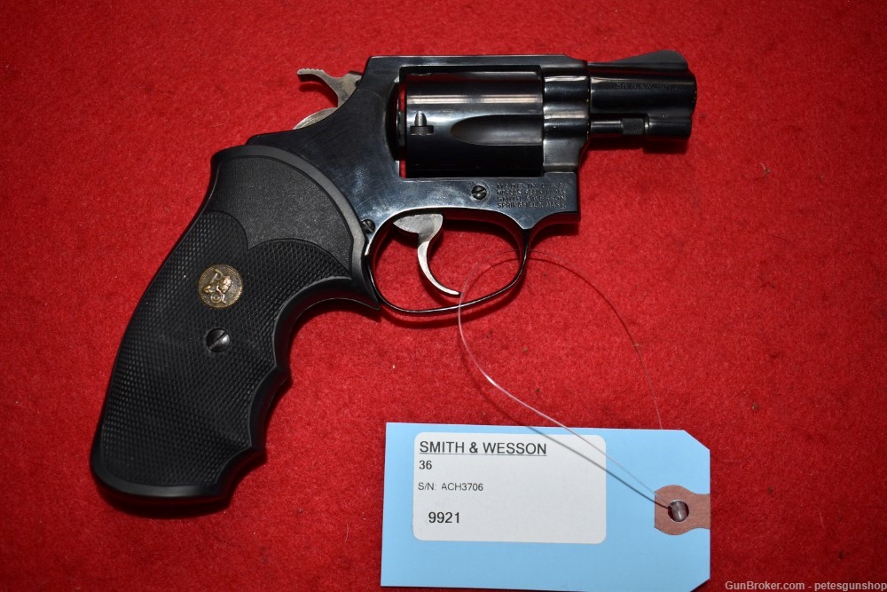 Smith & Wesson Model 36 Square Butt Revolver, Nice, PENNY Start!-img-0