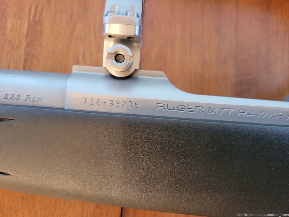 Ruger M77 Hawkeye in 223 Rem W/ Extra Thumbhole Stock-img-2