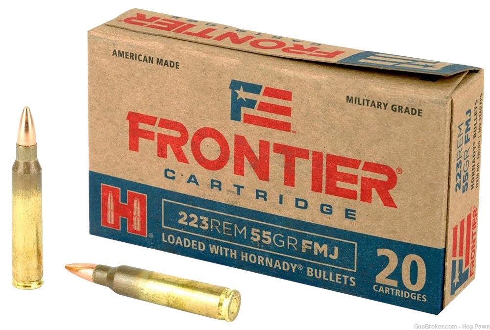Frontier Cartridge FR100 Military Grade Varmint 223 Rem 55 gr FMJ 100rds-img-0