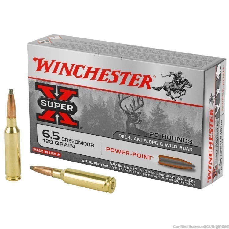 Winchester Ammo X651 Power-Point 6.5 Creedmoor 129 gr Power Point 20rds-img-0
