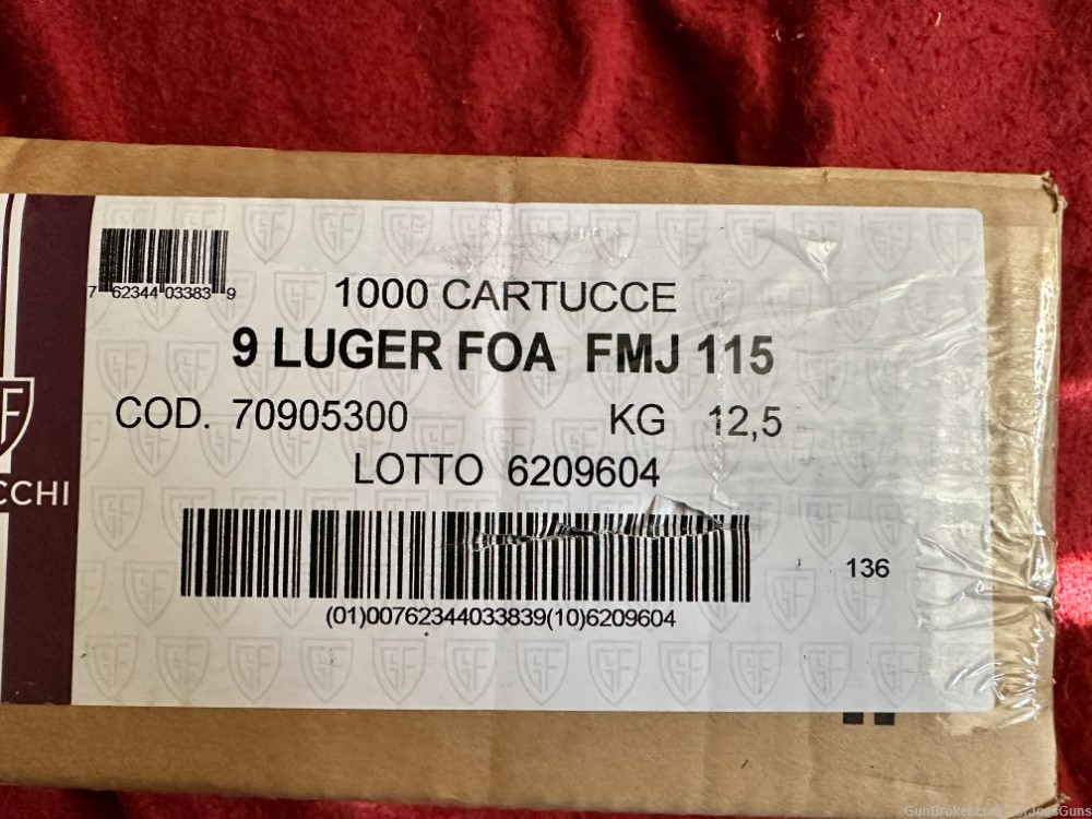 1000 Rounds-Case-FIOCCHI 9mm Luger 1000 Rounds FMJ 115 Grains-Must Go-img-2