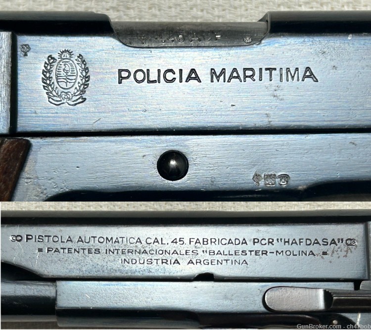 ARGENTINE BALLESTER MOLINA POLICIA MARITIMA NAVAL COAST GUARD POLICE MATCHI-img-0