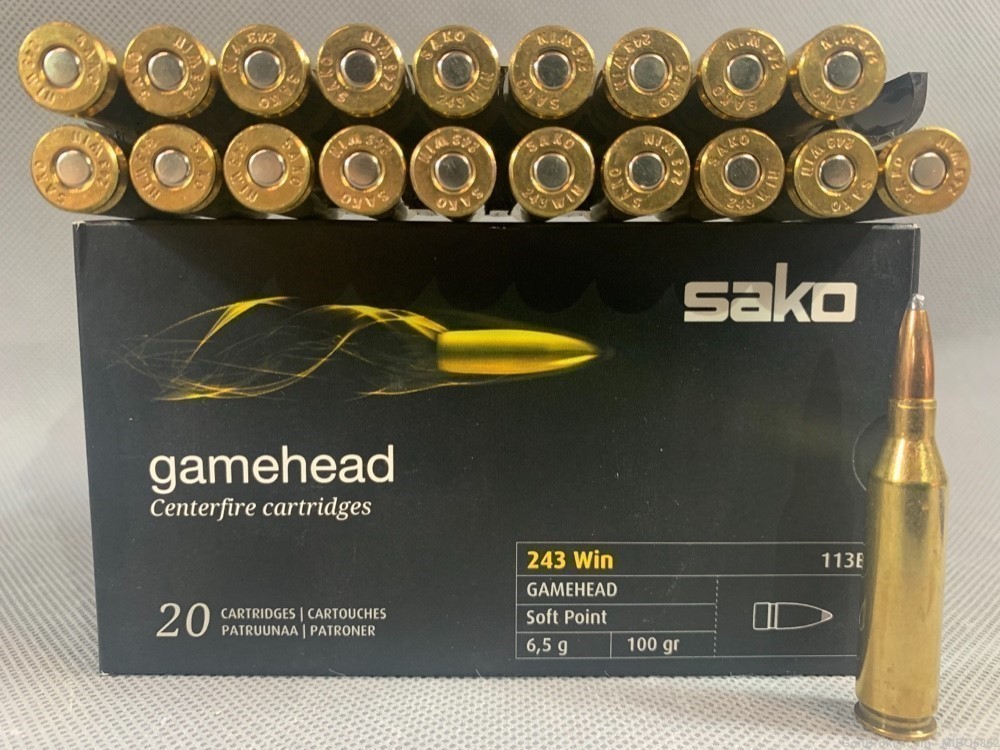 Sako .243 Win. Gamehead Ammunition. One Box.-img-2