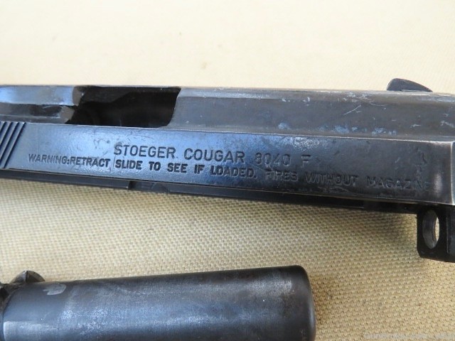 Stoeger Couger 8040 F .40 Cal Pistol Slide + Recoil & Barrel Assembly-img-2