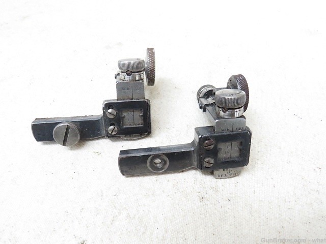 2 Vintage Redfield Rifle Adjustable Rear Sights  Olympic Type Sight-img-0