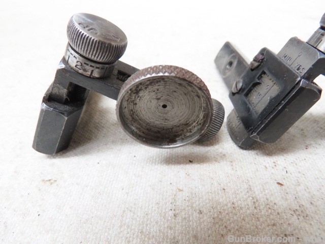 2 Vintage Redfield Rifle Adjustable Rear Sights  Olympic Type Sight-img-3