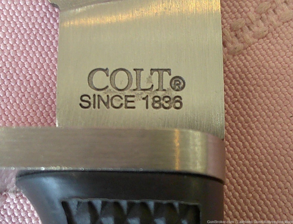 Rare NIB Colt Trail Scout Hunter Stainless Fixed Blade Knife With Sheath!-img-9