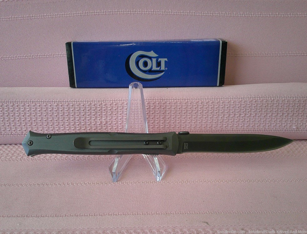 New In Box COLT Black Blade Titanium Stiletto Liner Lock Folding Knife!-img-11