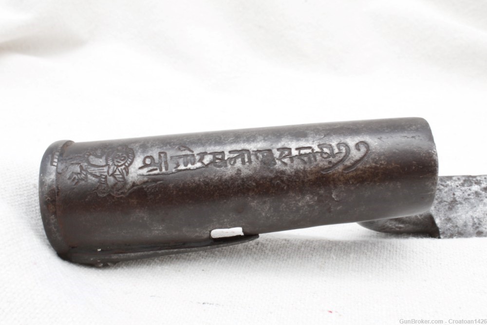 Original Gurkha East India Company Brown Bess Musket Socket Bayonet-img-3