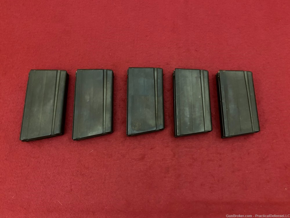 Lot of 5 Excellent Metric FAL 20rd steel magazines DSA marked 7.62 / 308-img-0