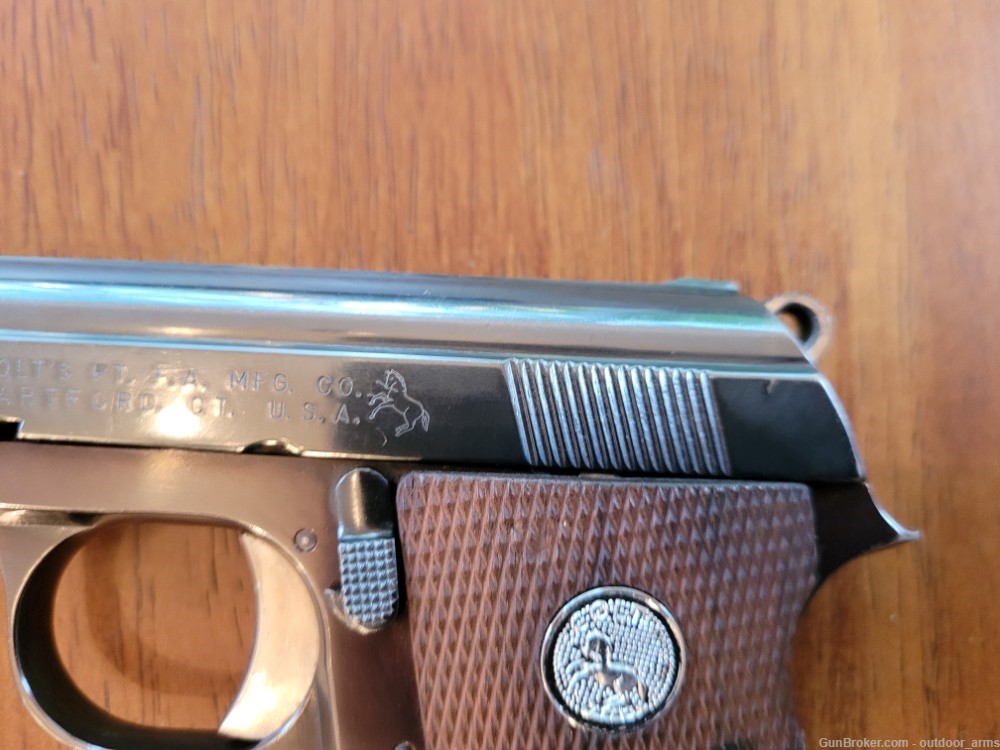 Colt Automatic 25 ACP Pocket Pistol - 1972/73 Manufacture Date-img-20