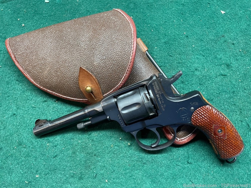 Russian m1895 7.62x38r revolver ww1 ww2 m1895 nagant  w/ holster-img-0