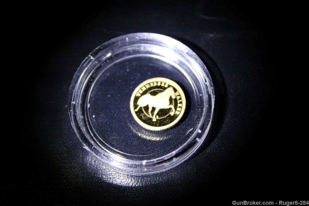 1/20 oz .9999 GOLD Tennessee Walking Horse Coin ROUND-img-0