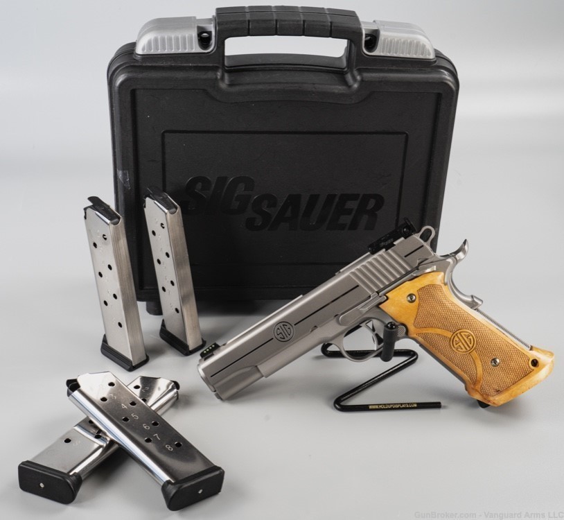 SIG SAUER 1911 Super Target .45ACP Stainless! Original Box & Five Mags!-img-2