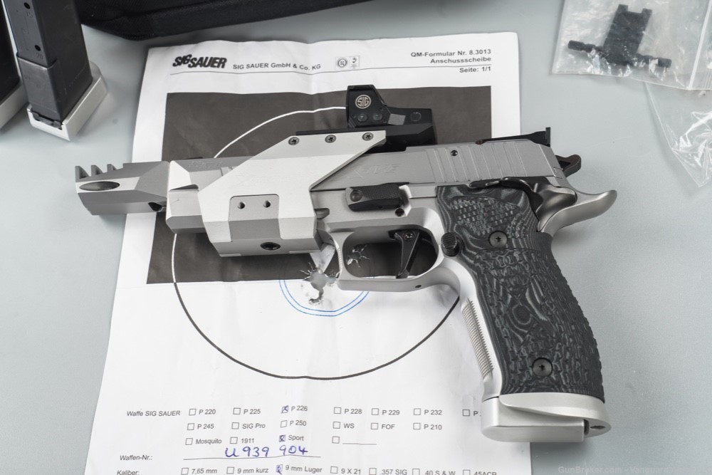 Rare P226 X-Five Open 9mm Semi-Auto Pistol! German Mastershop Quality!  -img-9