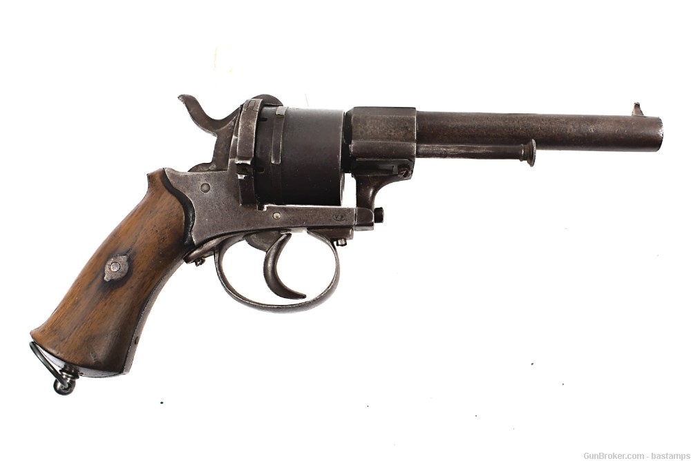 Belgian Lefaucheux Type 9mm Pinfire Revolver (Antique)-img-1