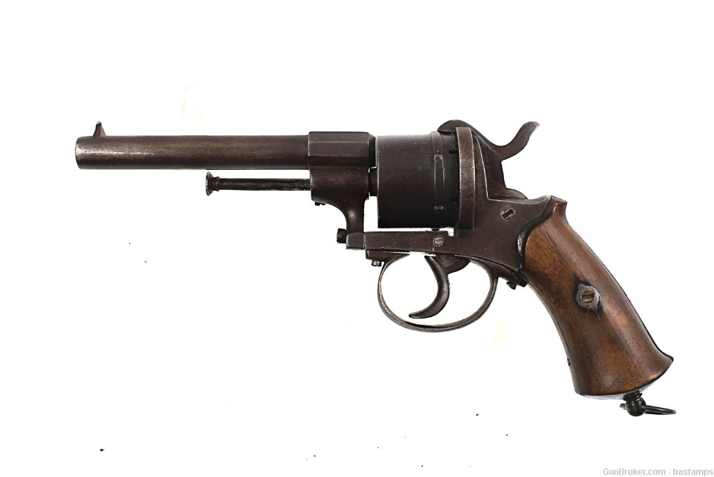 Belgian Lefaucheux Type 9mm Pinfire Revolver (Antique)-img-0