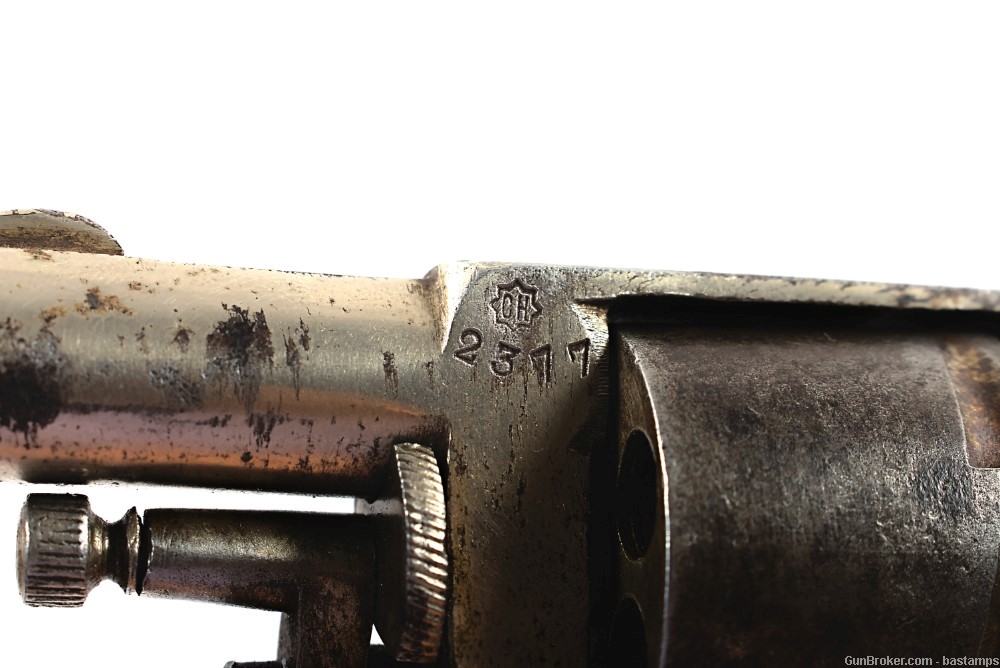 Belgian Bulldog Type Folding Trigger Revolver – SN: 2377 (C&R)-img-8