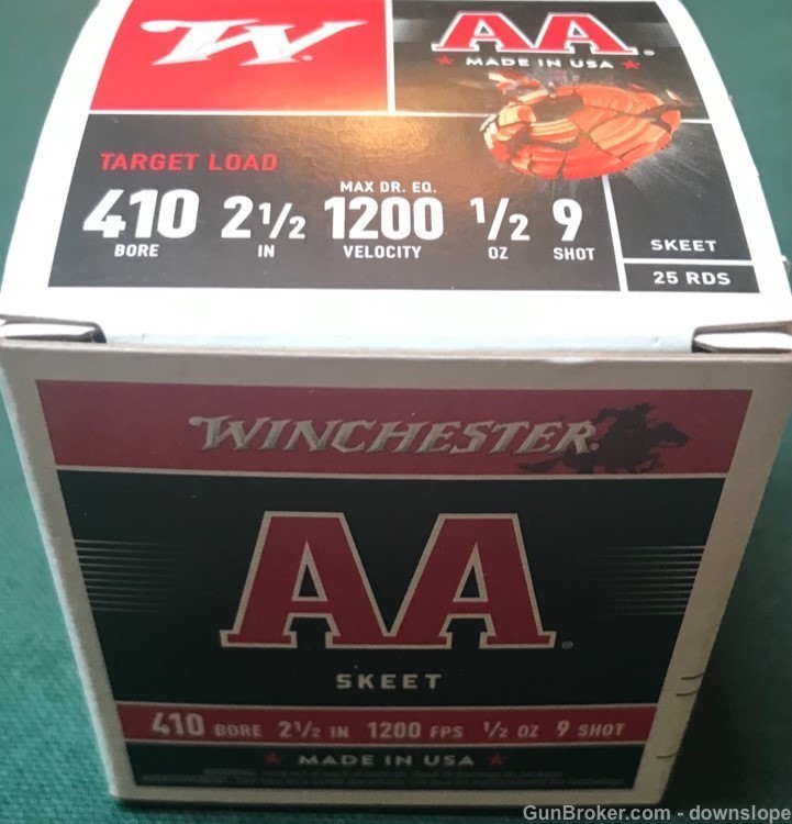 410 ga 2 1/2" 9 shot Winchester AA 25 rds-img-1