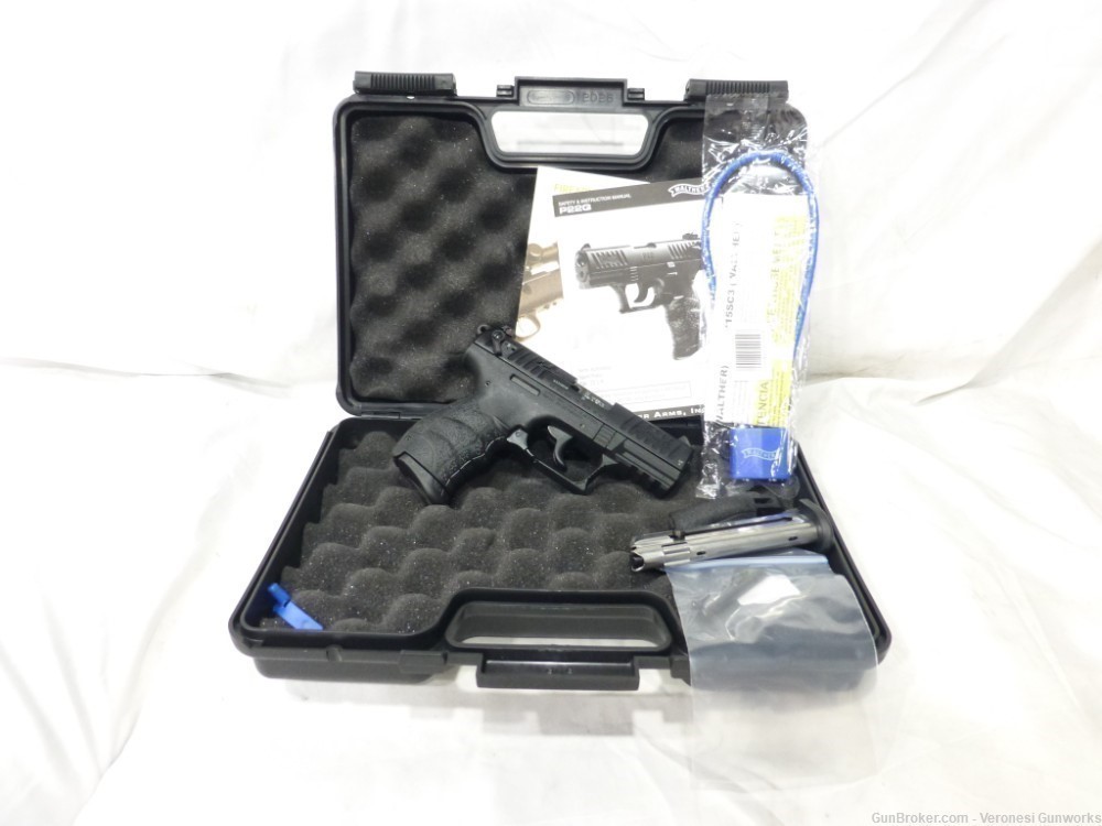 NIB Walther P22 CA DA/SA Pistol 22 LR 10rd 3" Paddle Release Black 5120333-img-0