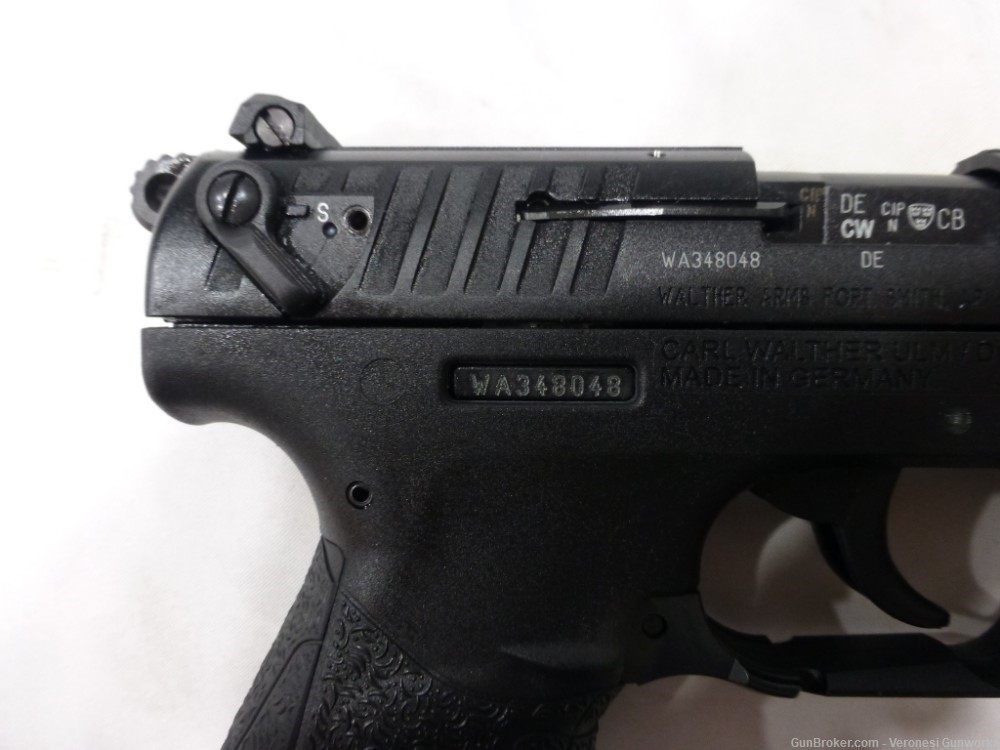 NIB Walther P22 CA DA/SA Pistol 22 LR 10rd 3" Paddle Release Black 5120333-img-1