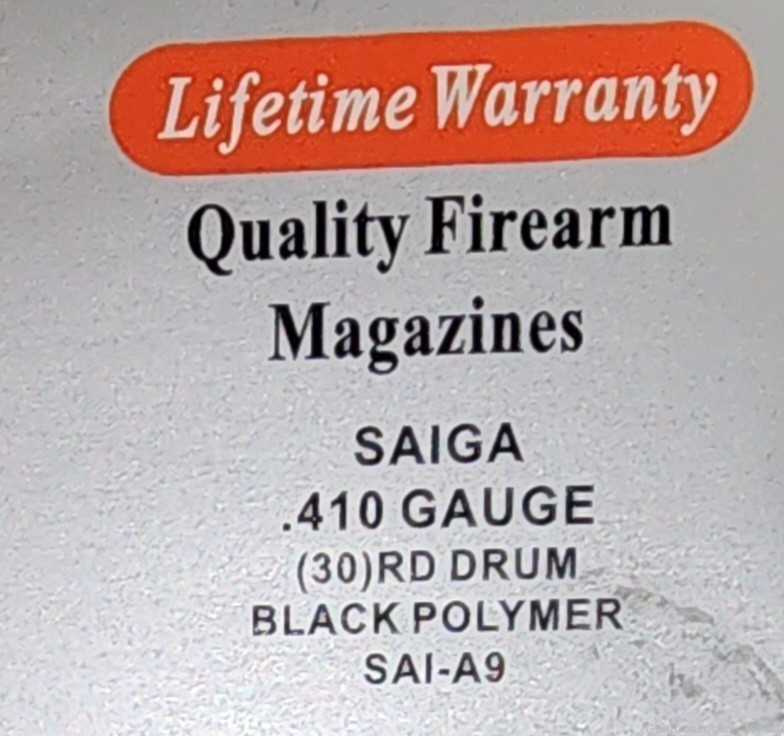 SAIGA 30 round NEW Drum magazine 410 Gauge 30 Rounds Black SAI-A9-img-6