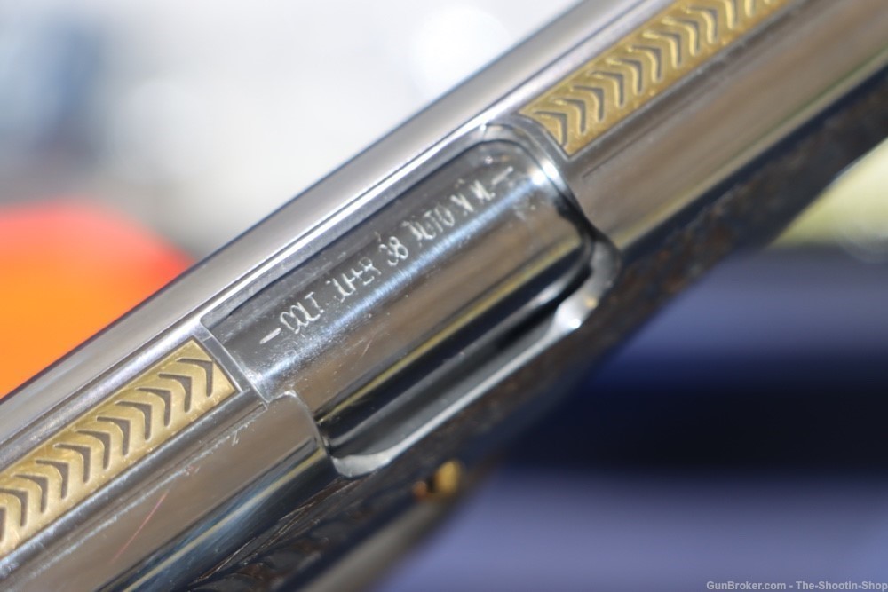 Colt HAKA Series 1911 Pistol 38 SUPER High Polished Stainless Gold Engraved-img-45