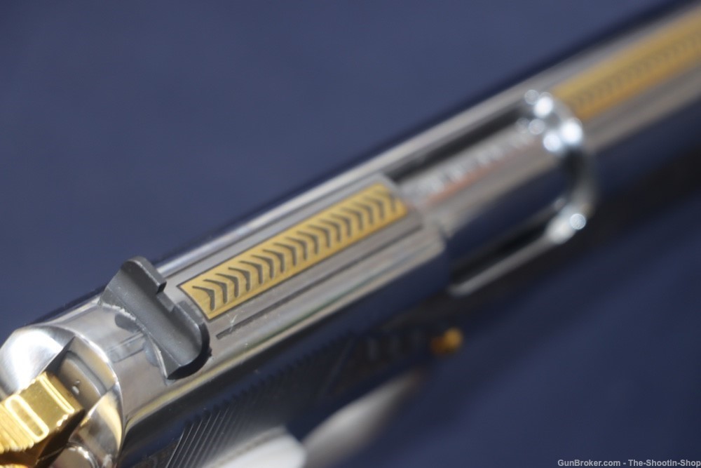 Colt HAKA Series 1911 Pistol 38 SUPER High Polished Stainless Gold Engraved-img-36