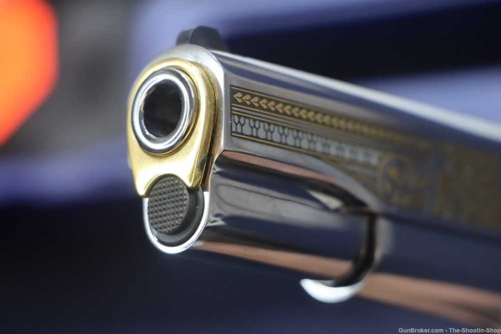Colt HAKA Series 1911 Pistol 38 SUPER High Polished Stainless Gold Engraved-img-43