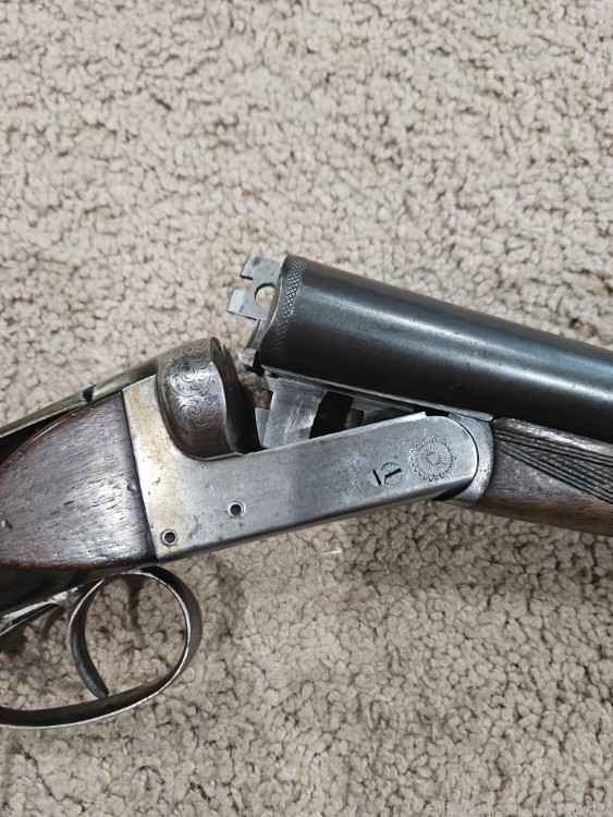 12ga Side By Side SXS shotgun Belgian made Double Trigger with extractors -img-13