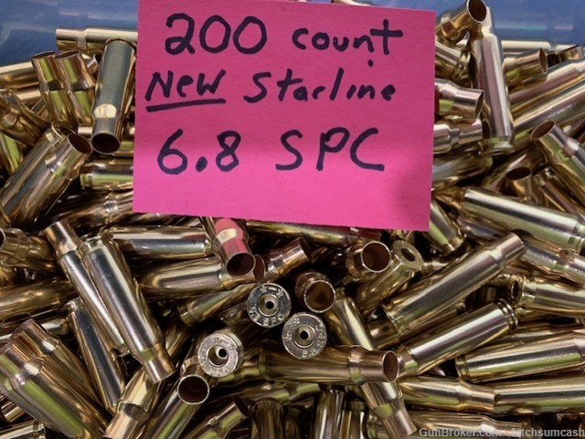 200 Count New Starline 6.8 SPC Brass-img-0