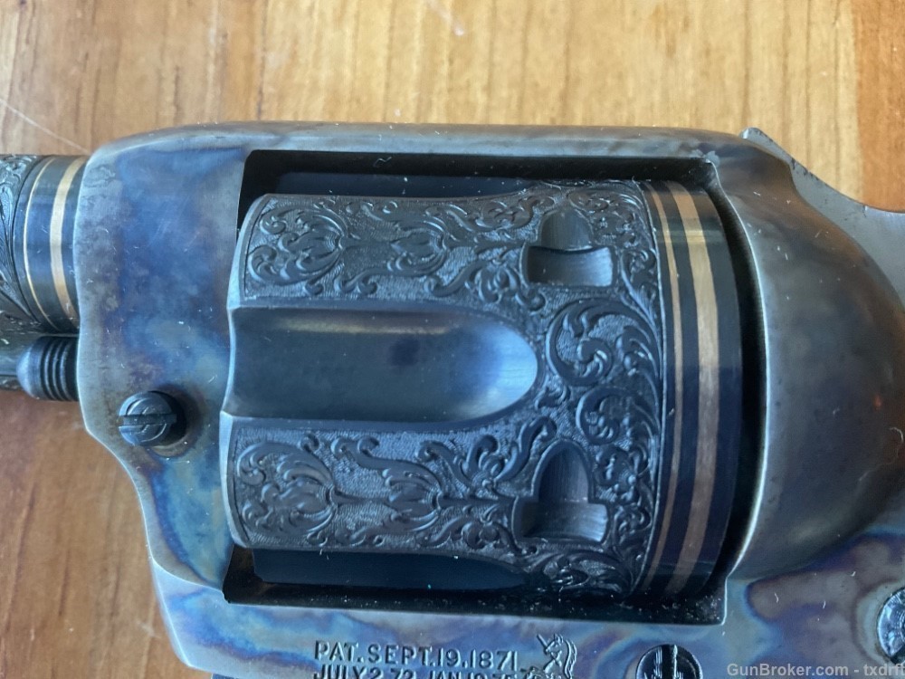 First Generation Colt SAA Engraved by A.A. White, Stag Grips, 38 Special -img-27