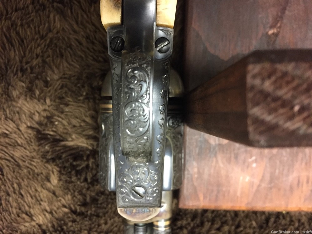 First Generation Colt SAA Engraved by A.A. White, Stag Grips, 38 Special -img-9
