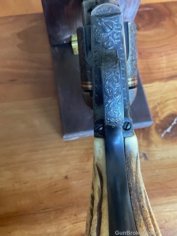 First Generation Colt SAA Engraved by A.A. White, Stag Grips, 38 Special -img-18