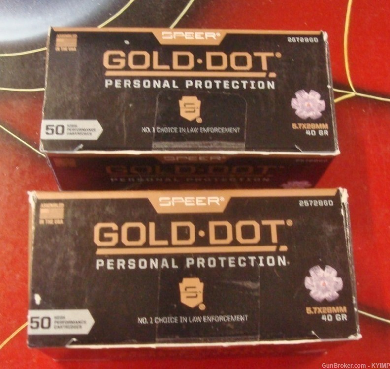 100 SPEER 5.7x28 Hollow Point 40 grain GDHP New Ammo 5.7 FN PS90 25728GD-img-3