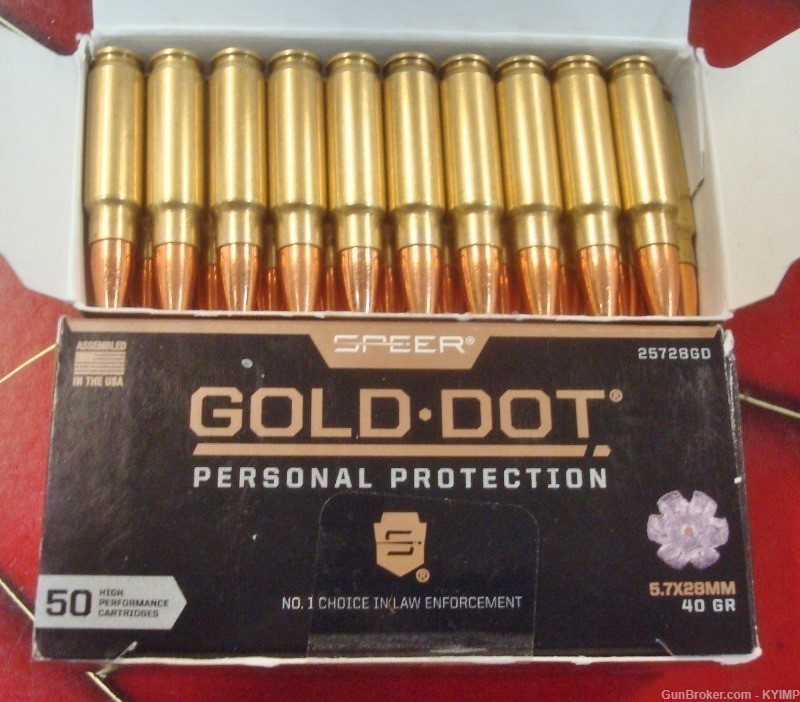 100 SPEER 5.7x28 Hollow Point 40 grain GDHP New Ammo 5.7 FN PS90 25728GD-img-1