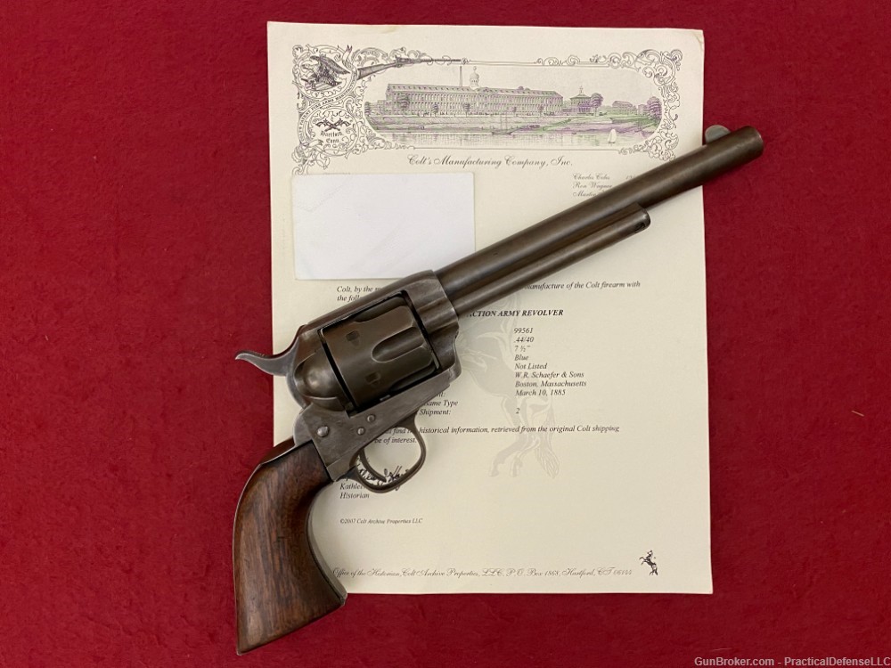 Excellent Colt Single Action Army Frontier Six Shooter 7.5" 44-40 win 1885 -img-0