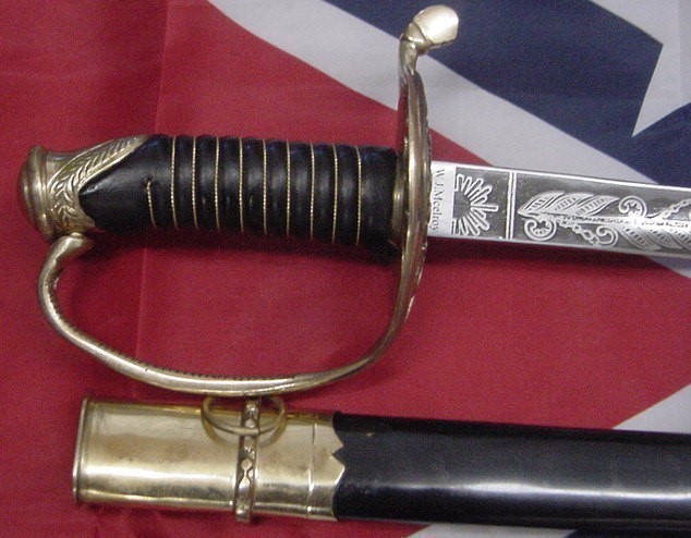 McElroy Civil War Sword With Etched Blade-img-1
