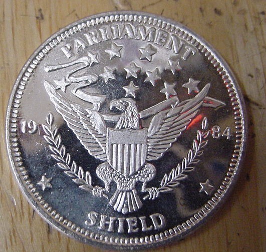 1984 Parliament Shield  Silver Coin-img-0