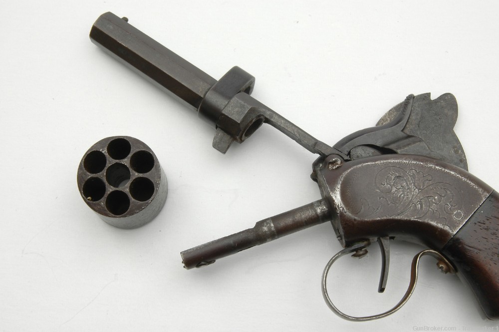 Rare! Massachusetts Arms Co. Maynard Tape Primed Pocket Revolver .28 Cal. -img-9