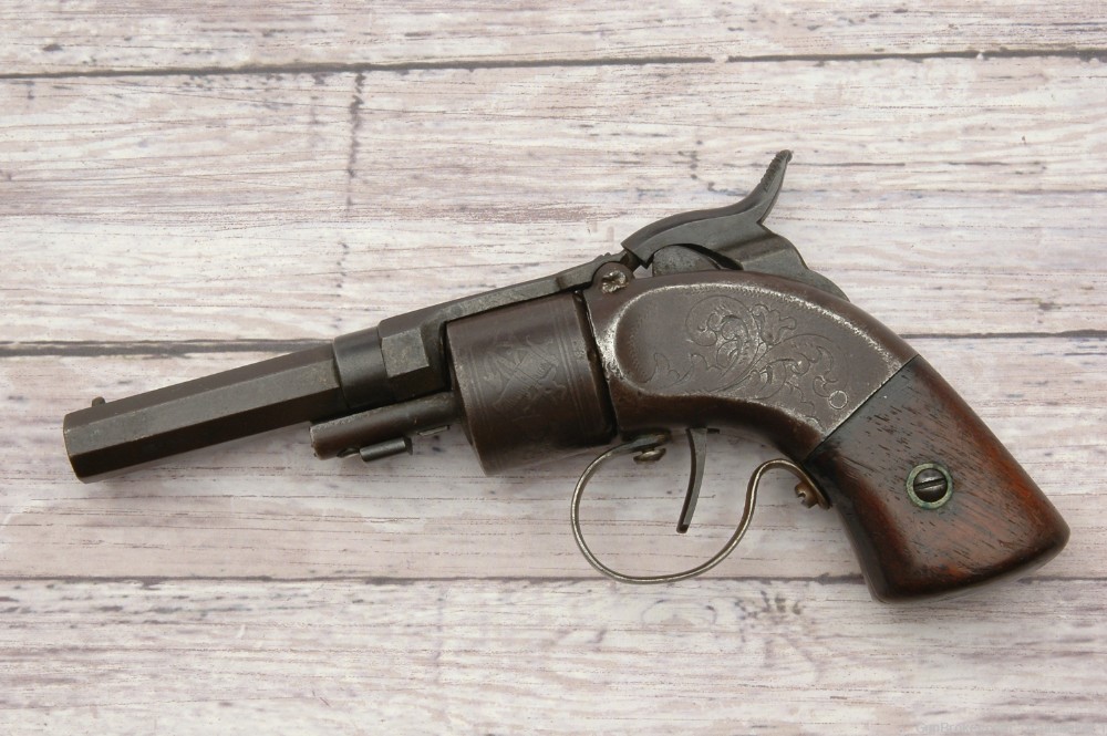 Rare! Massachusetts Arms Co. Maynard Tape Primed Pocket Revolver .28 Cal. -img-1