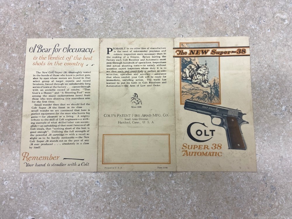 Colt Super .38 Flyer Vintage Original Pre-War-img-4