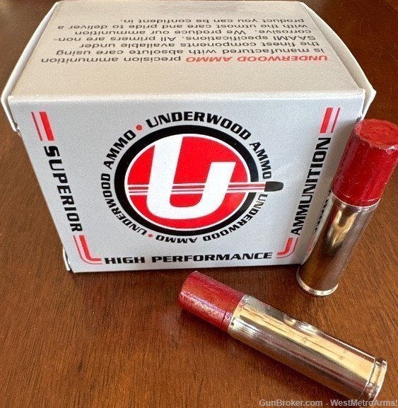 20rd Underwood .500 S&W Magnum 700gr Ammo RARE discontinued Cherry Red Tip-img-0