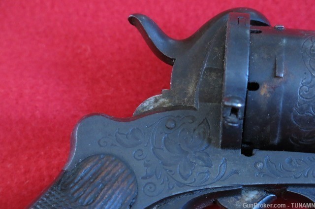 Belgian Lefaucheux 11mm Pinfire Double Action Revolver Antique Look -img-3