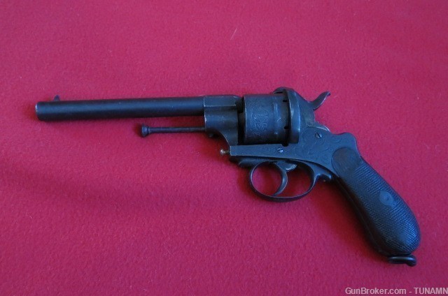 Belgian Lefaucheux 11mm Pinfire Double Action Revolver Antique Look -img-0
