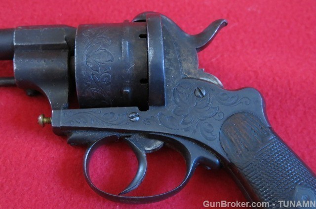 Belgian Lefaucheux 11mm Pinfire Double Action Revolver Antique Look -img-10