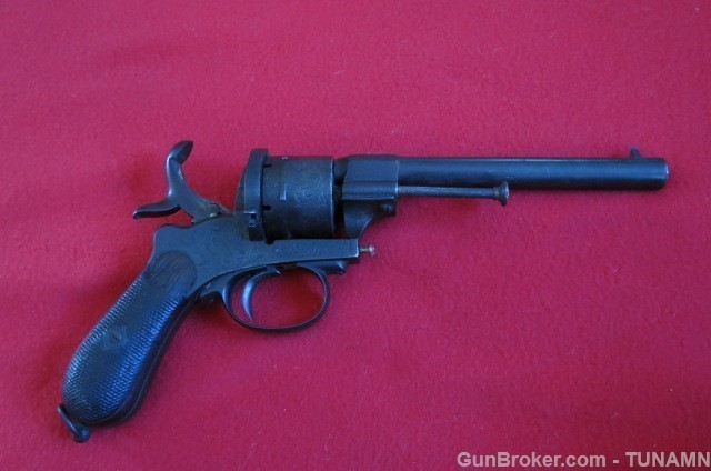 Belgian Lefaucheux 11mm Pinfire Double Action Revolver Antique Look -img-15