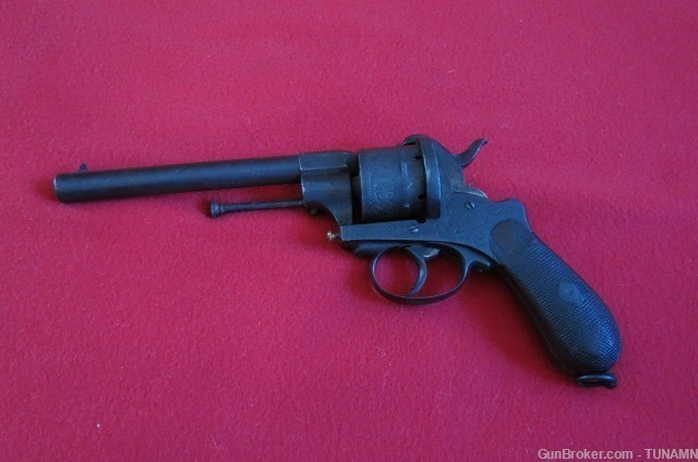 Belgian Lefaucheux 11mm Pinfire Double Action Revolver Antique Look -img-8