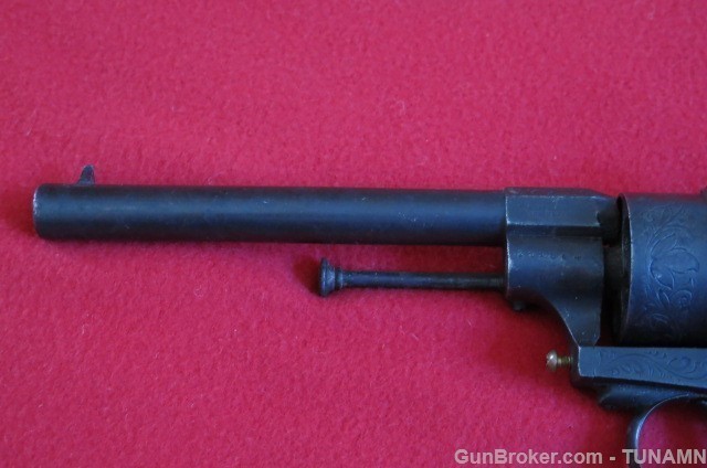 Belgian Lefaucheux 11mm Pinfire Double Action Revolver Antique Look -img-11